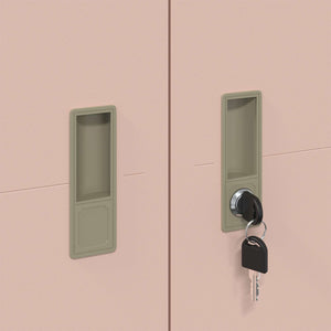 Förvaringsskåp 2 pcs Rosa 90 x 40 x 180 cm Kallvalsat Stål