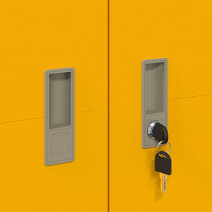 Förvaringsskåp 2 pcs Senapsgul 90 x 40 x 200 cm Kallvalsat Stål