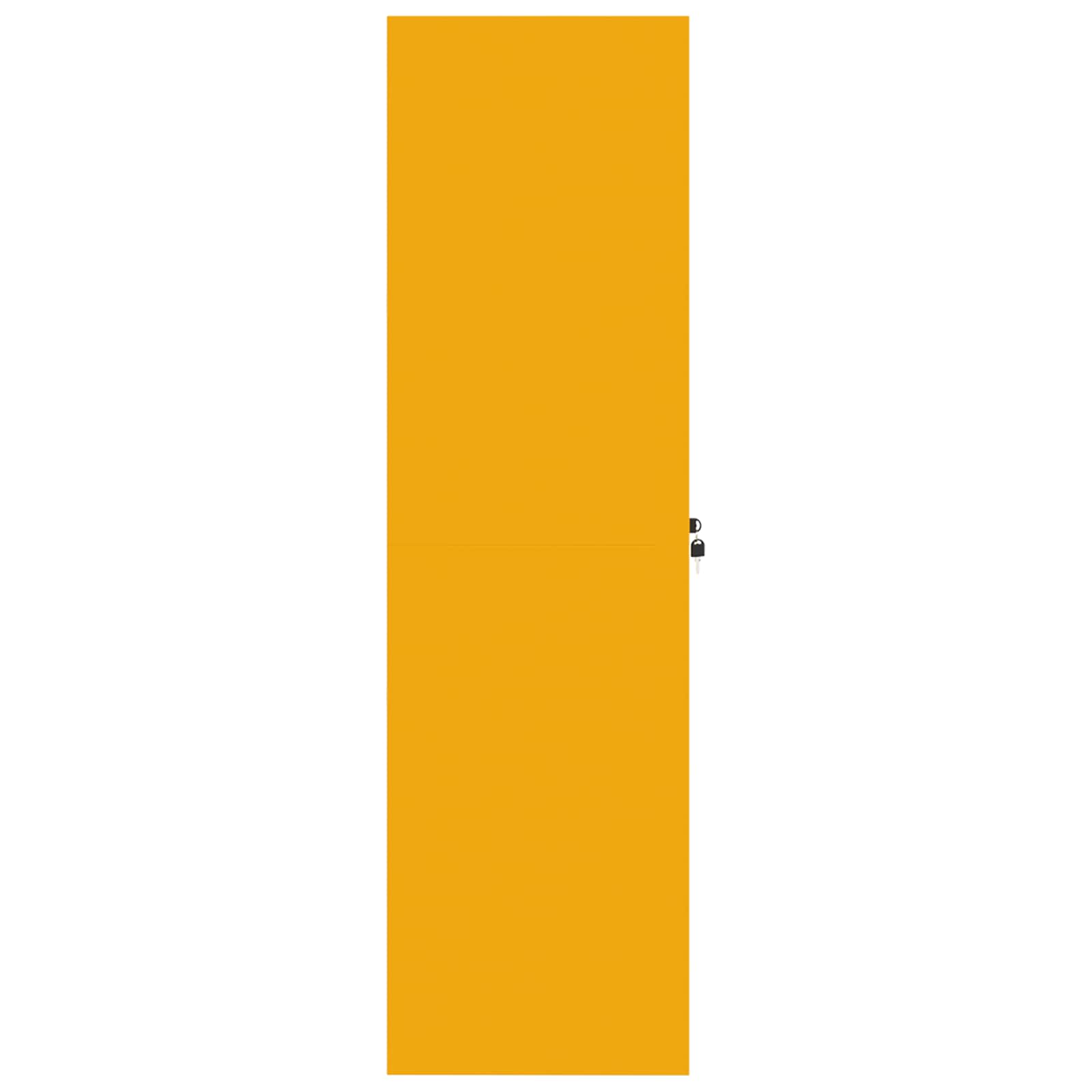 Förvaringsskåp 2 pcs Senapsgul 80 x 40 x 140 cm Kallvalsat Stål