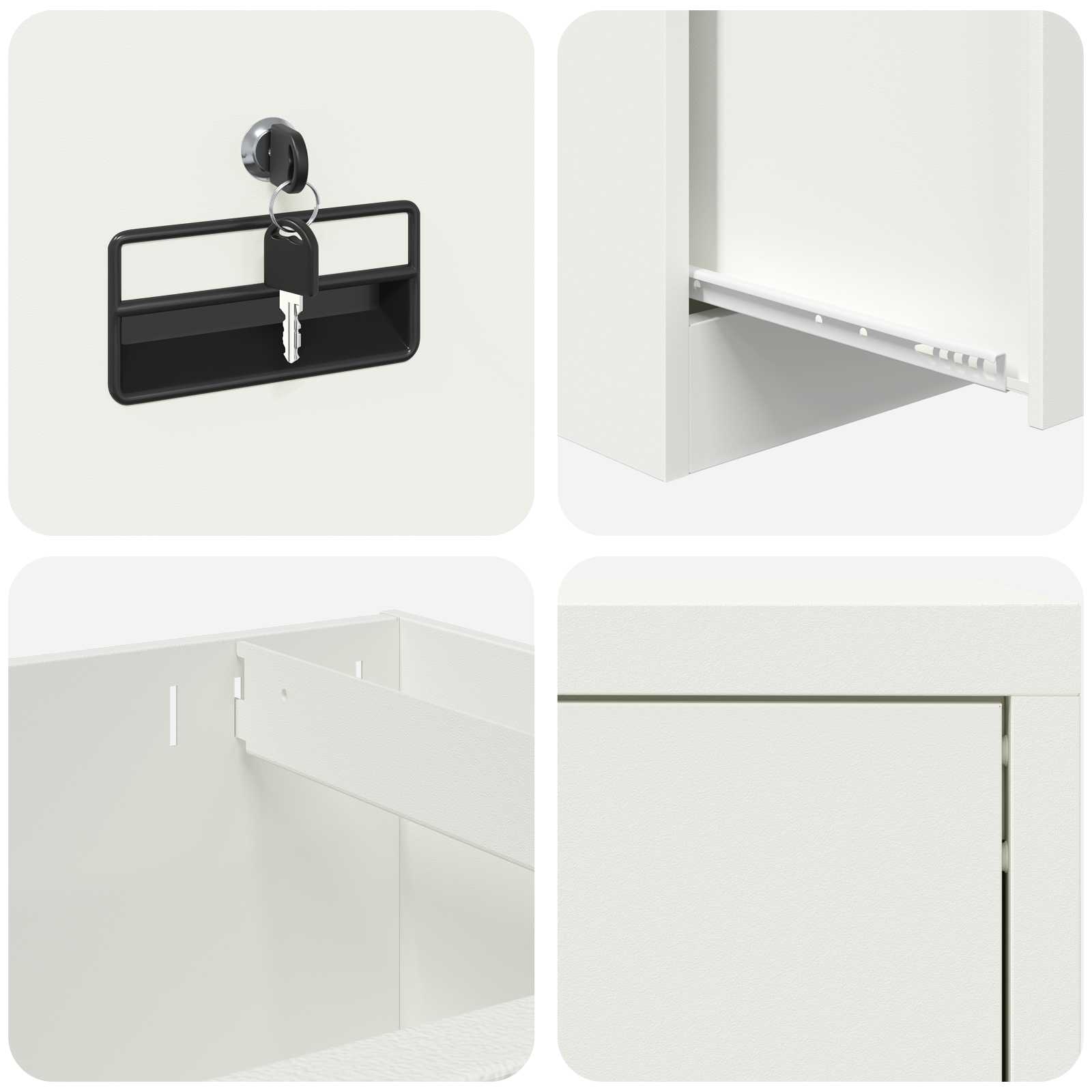 Förvaringsskåp 2 pcs Antracit 80 x 40 x 180 cm Kallvalsat Stål