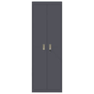 Förvaringsskåp 2 pcs Antracit 60 x 40 x 180 cm Kallvalsat Stål
