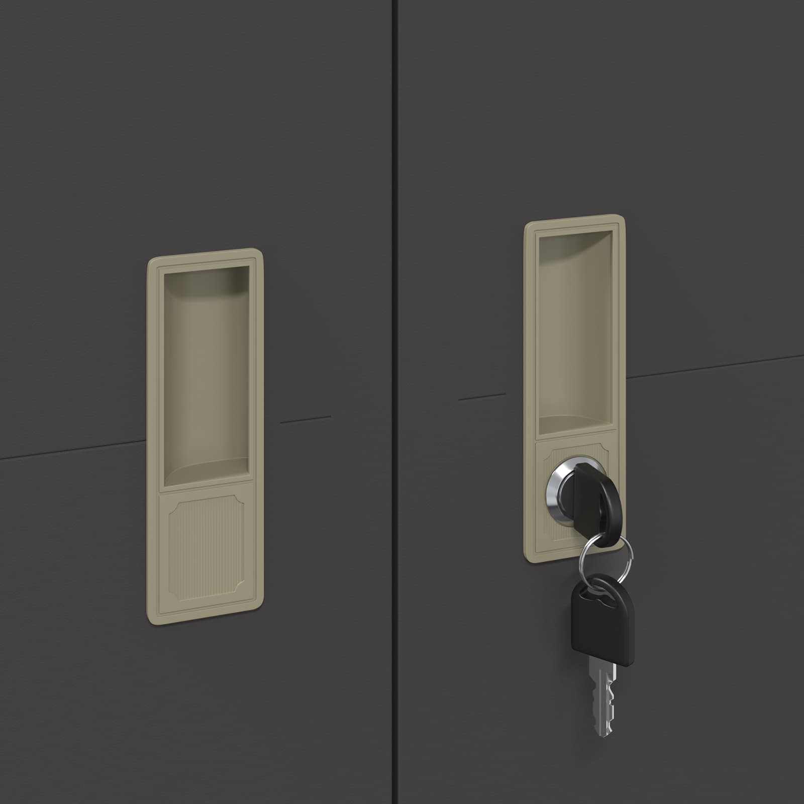 Förvaringsskåp 2 pcs Svart 60 x 40 x 200 cm Kallvalsat Stål