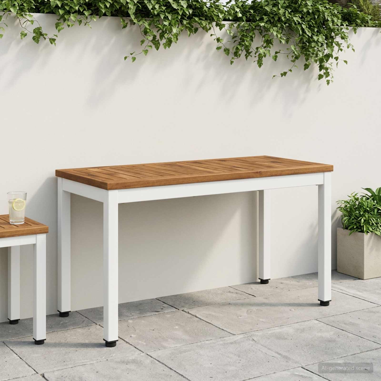 Trädgårdsbänk 80,5 x 35 x 45 cm Massivt Akaciaträ Rektangulär