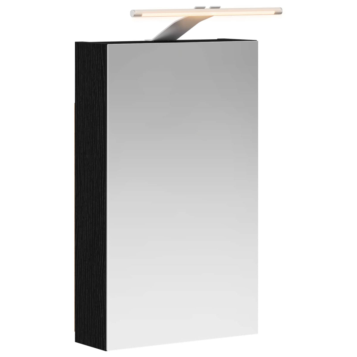 Badrumsspegelskåp Svart Ek 30 x 10,5 x 50 cm Konstruerat trä