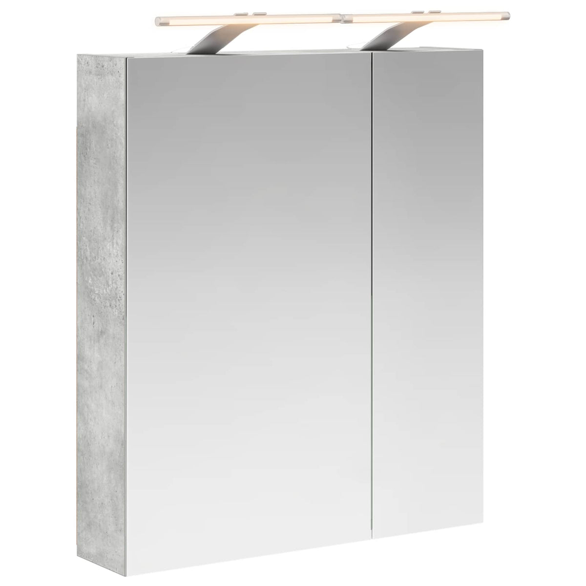 Badrumsspegelskåp Betonggrå 60 x 14,5 x 70 cm Konstruerat trä