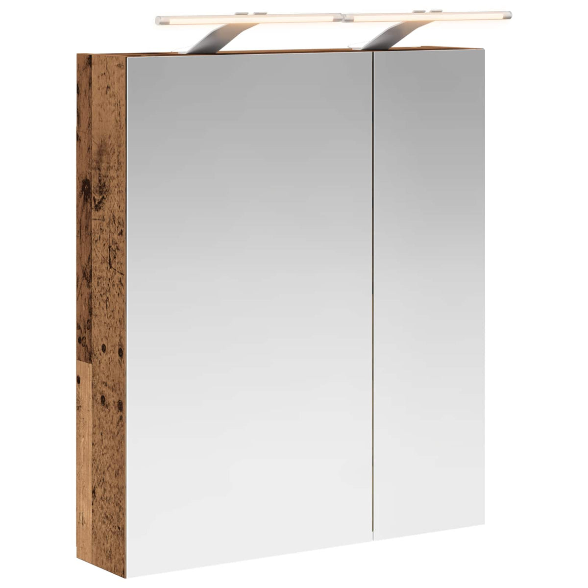 Badrumsspegelskåp Gammalt trä 60 x 14,5 x 70 cm Konstruerat trä
