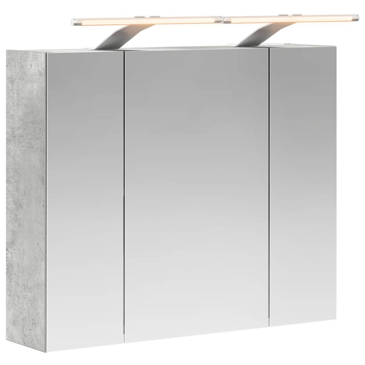 Badrumsspegelskåp Betonggrå 60 x 14,5 x 50 cm Konstruerat trä