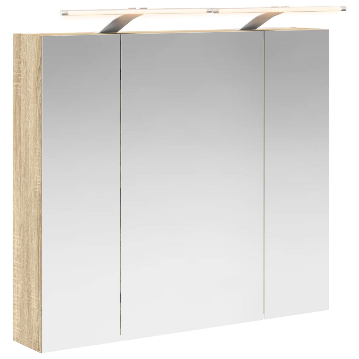 Badrumsspegelskåp Sonoma-ek 80 x 14.5 x 70 cm Konstruerat trä