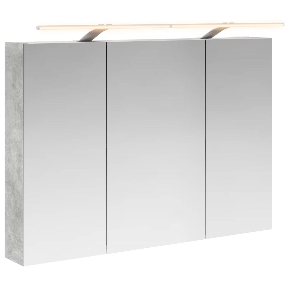 Badrumsspegelskåp Betonggrå 100 x 14,5 x 70 cm Konstruerat trä
