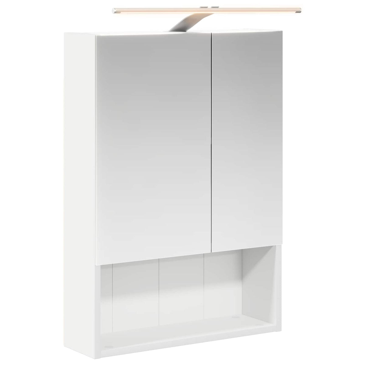 Badrumsspegelskåp Vit 50 x 14,5 x 70 cm Konstruerat trä