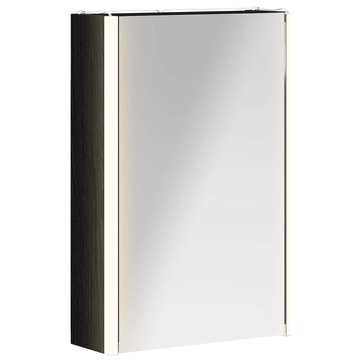 Badrumsspegelskåp Svart Ek 33 x 11,5 x 50 cm Konstruerat trä