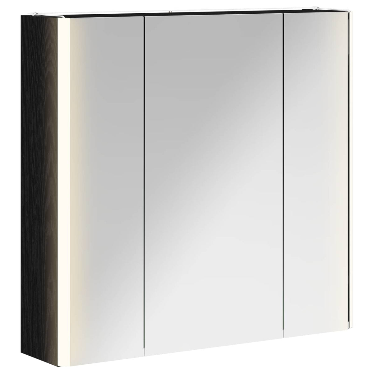 Badrumsspegelskåp Svart Ek 63,5 x 15,5 x 60,5 cm
