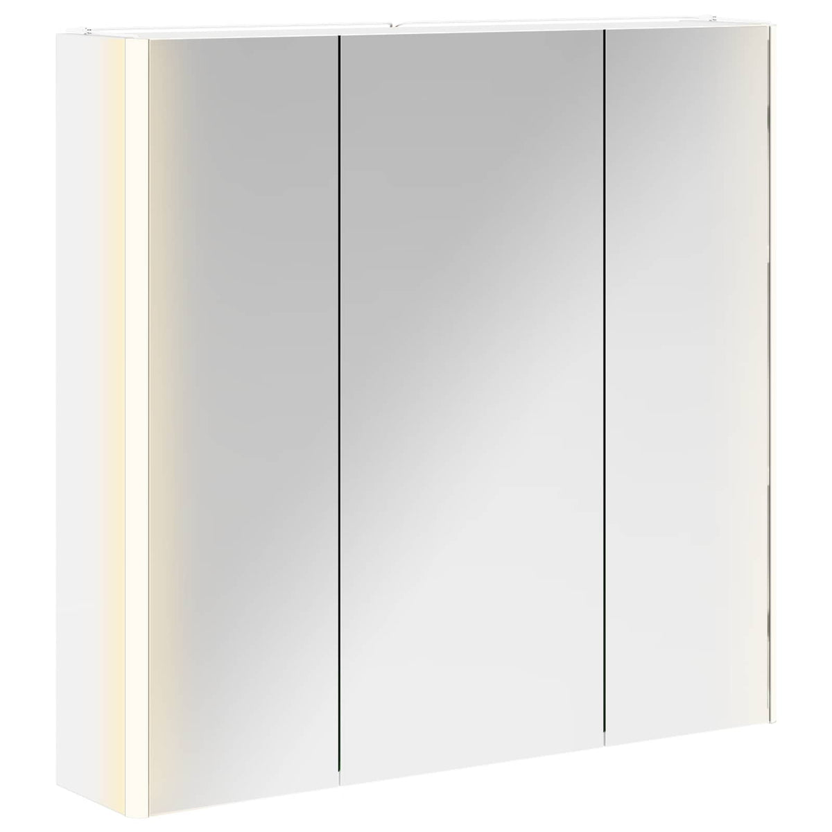 Badrumsspegelskåp Vit 73.5 x 15.5 x 70 cm Konstruerat trä