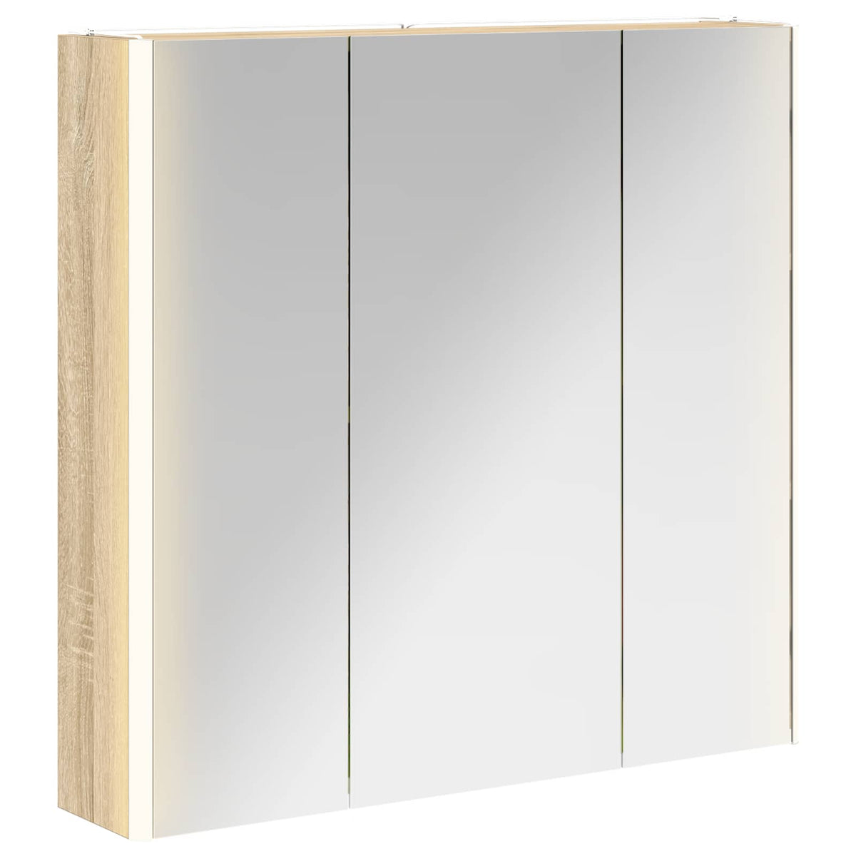 Badrumsspegelskåp Sonoma-ek 73.5 x 15.5 x 70 cm Konstruerat trä