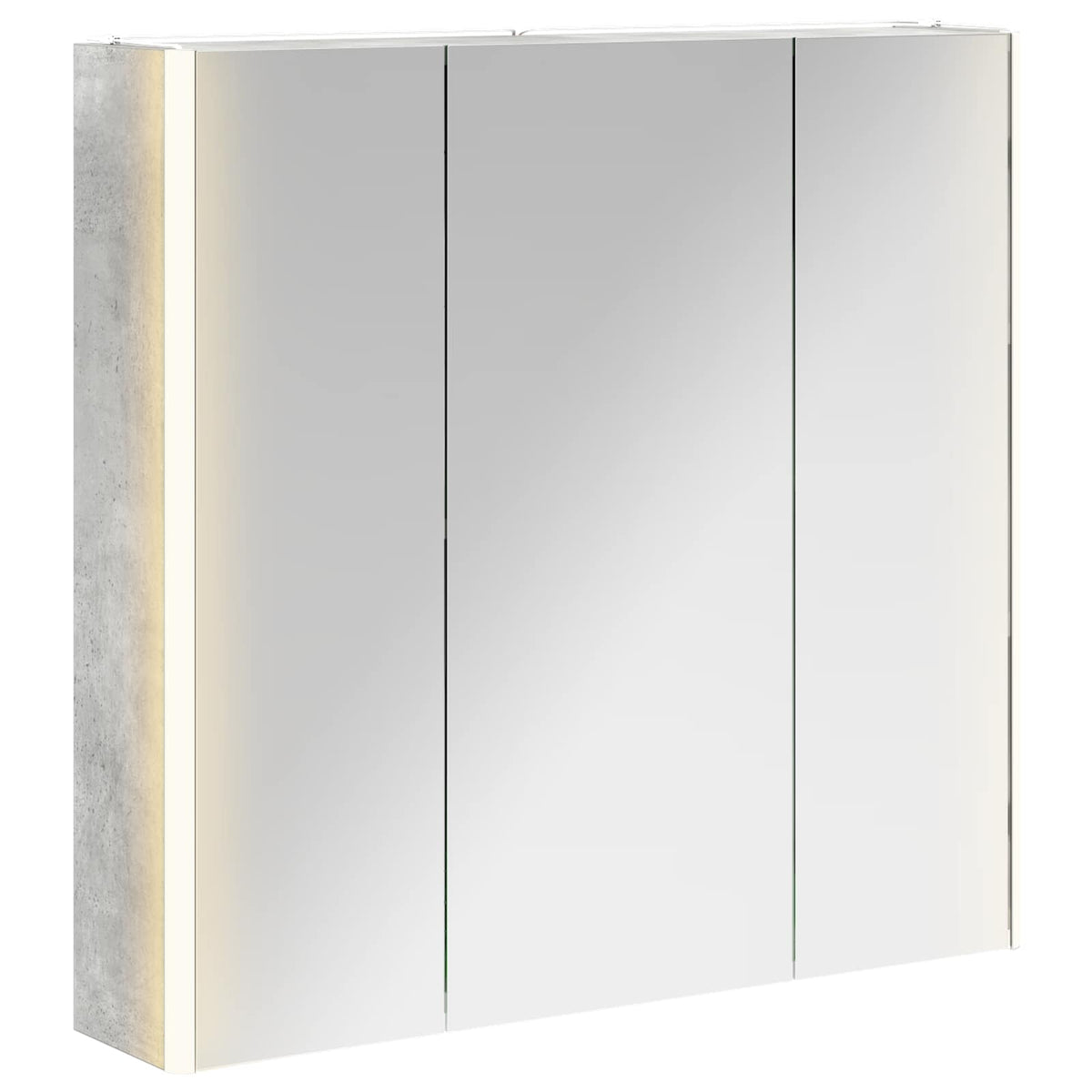 Badrumsspegelskåp Betonggrå 73.5 x 15.5 x 70 cm Konstruerat trä