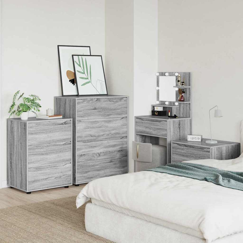 Förvaringsskåp 2 pcs Grå Sonoma 80 x 48 x 105 cm