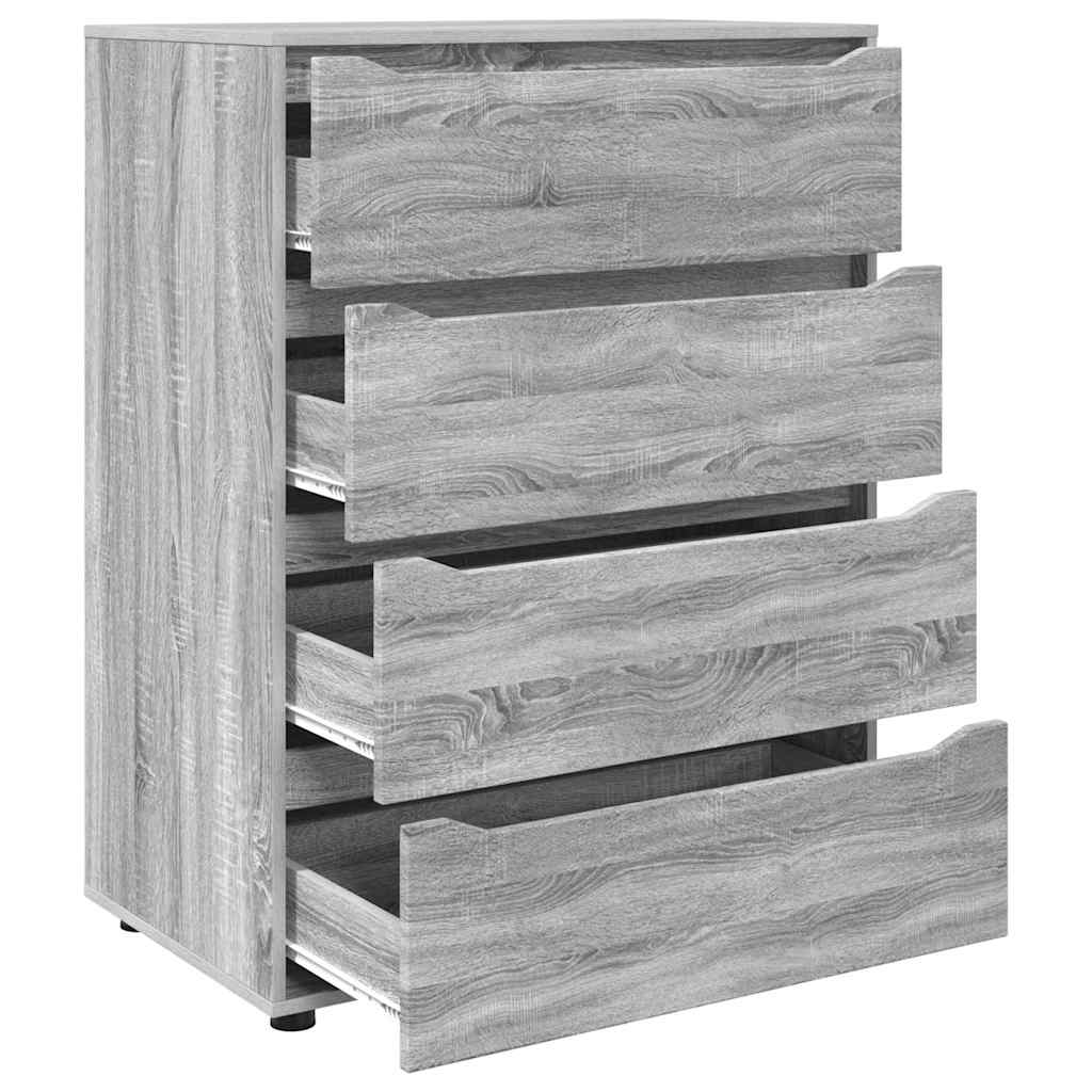 Förvaringsskåp 2 pcs Grå Sonoma 80 x 48 x 105 cm