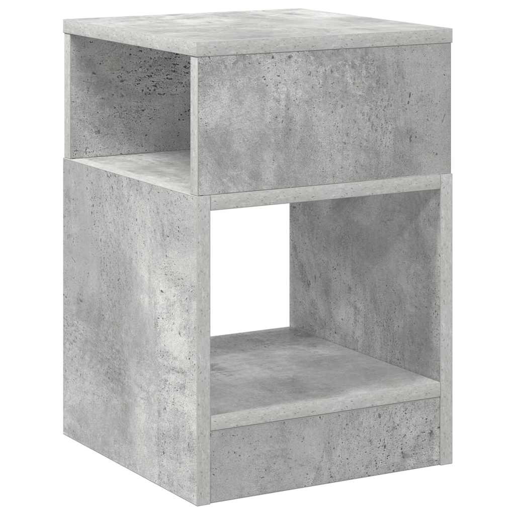 Sidobord Betonggrå 30,5 x 30 x 45 cm Konstruerat trä