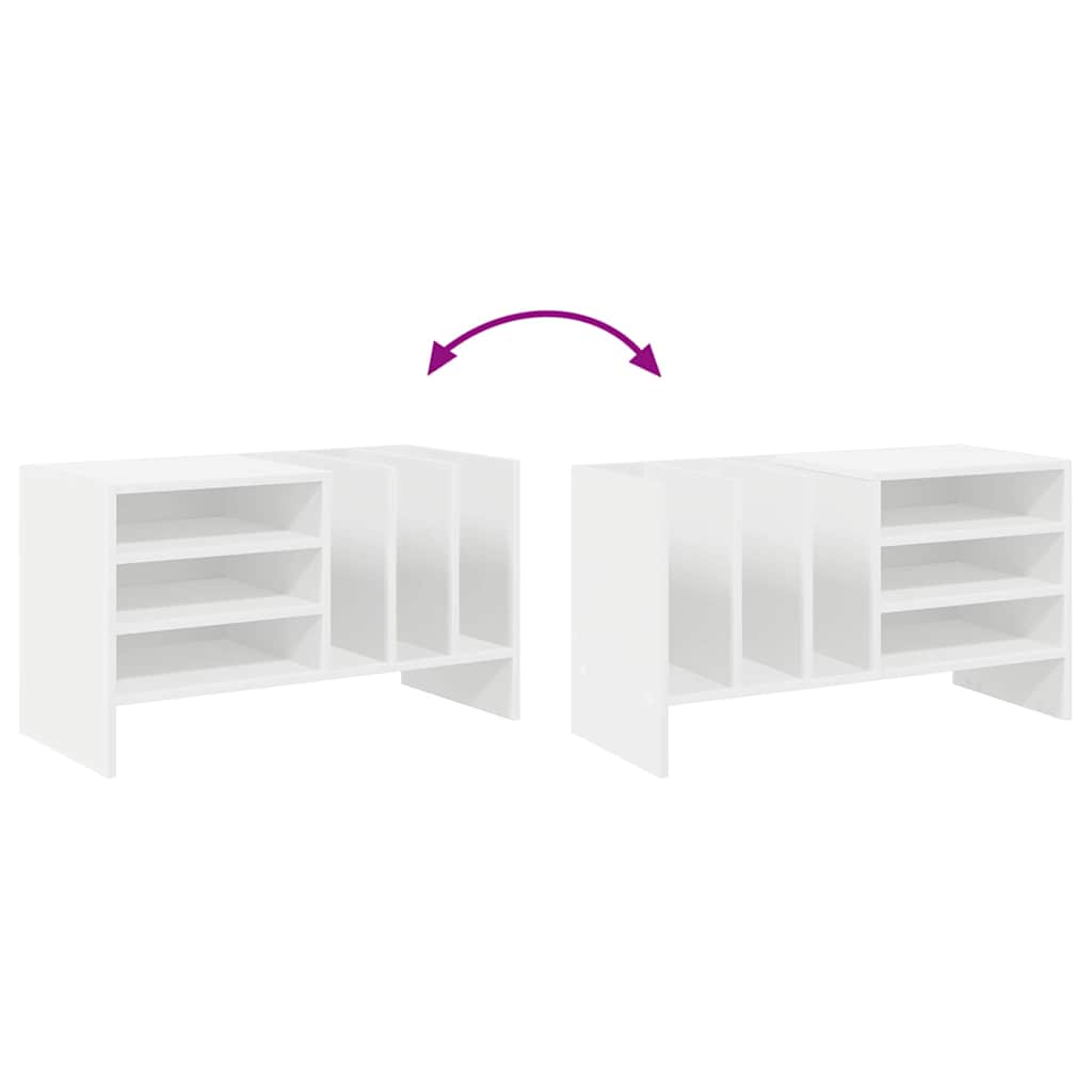 Skivskåp med hylla Vit 78,5 x 35 x 45 cm Konstruerat trä