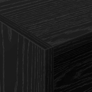 Skivskåp med hylla Svart Ek 78,5 x 35 x 45 cm Konstruerat trä