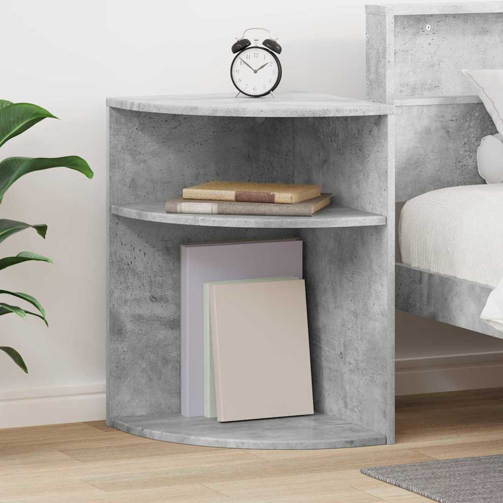 Sidobord Betonggrå 39,7 x 39,7 x 60 cm Konstruerat trä