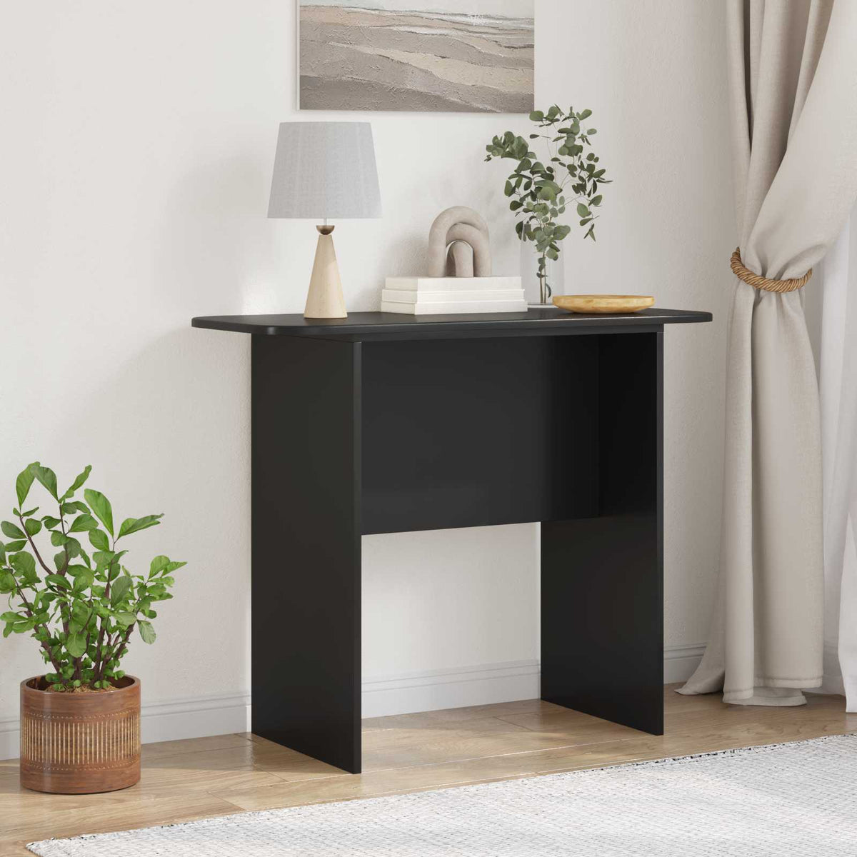 Konsolbord Svart 93 x 40 x 75 cm Konstruerat trä
