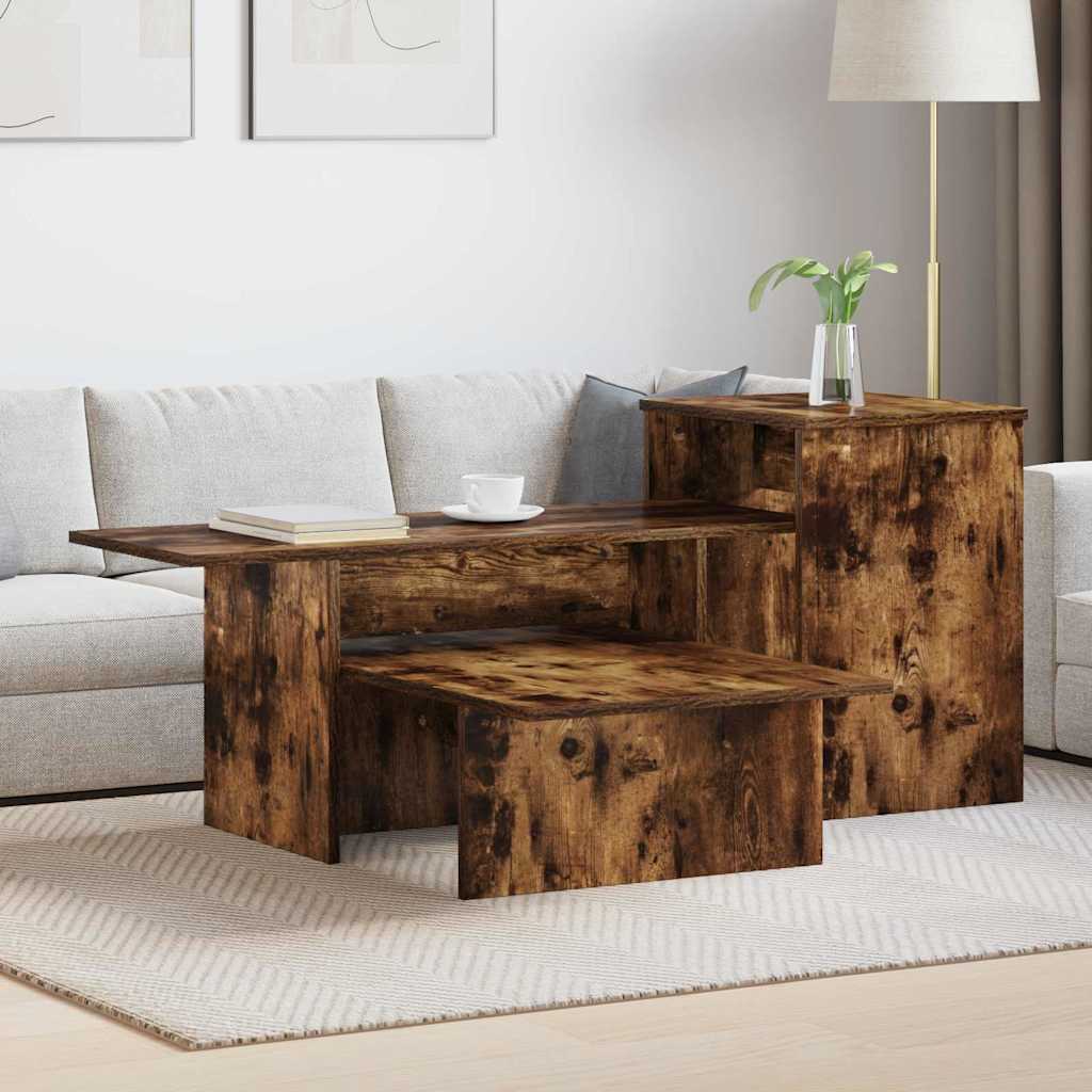 Konsolbord Rökt ek 91,5 x 35 x 38,5 cm Konstruerat trä