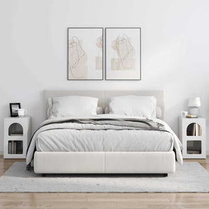 Sängbord 2 pcs Högblanka vita 29,5 x 35 x 50 cm Konstruerat trä