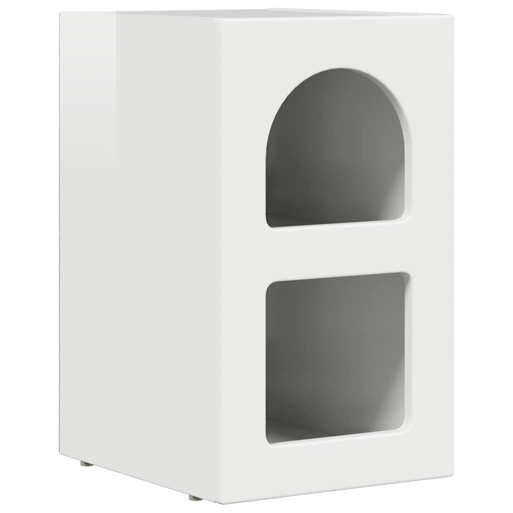 Sängbord 2 pcs Högblanka vita 29,5 x 35 x 50 cm Konstruerat trä