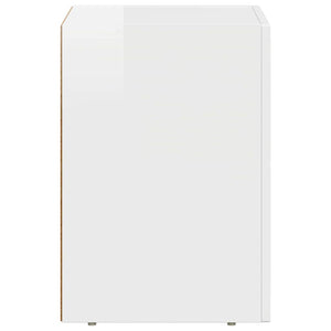 Sängbord 2 pcs Högblanka vita 29,5 x 35 x 50 cm Konstruerat trä