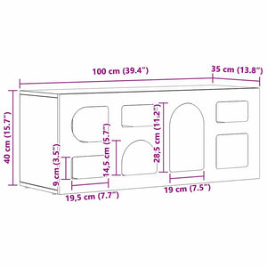 TV-skåp Gammalt trä 100 x 35 x 40 cm Konstruerat trä