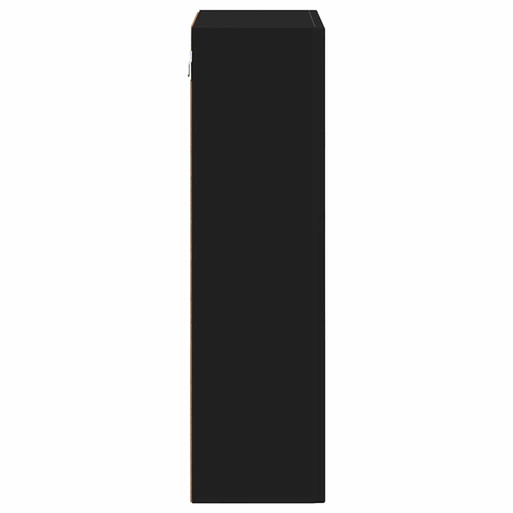 Hängande skåp med hylla Svart 59 x 20 x 71.5 cm Konstruerat trä