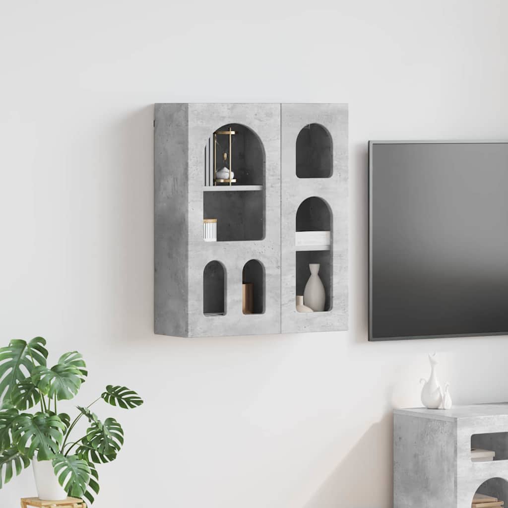 Hängande skåp Betonggrå 59 x 20 x 71.5 cm Konstruerat trä