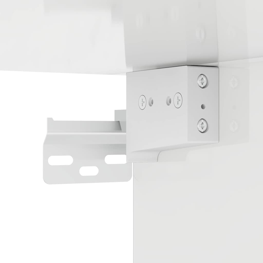 Hängande skåp Högblanka vita 59 x 20 x 71.5 cm Konstruerat trä