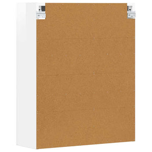 Hängande skåp Högblanka vita 59 x 20 x 71.5 cm Konstruerat trä