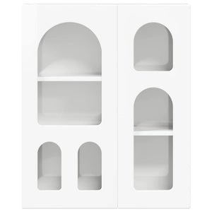 Hängande skåp Högblanka vita 59 x 20 x 71.5 cm Konstruerat trä