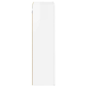 Hängande skåp Högblanka vita 59 x 20 x 71.5 cm Konstruerat trä