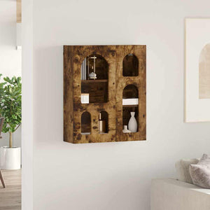 Hängande skåp Rökt ek 59 x 20 x 71.5 cm Konstruerat trä