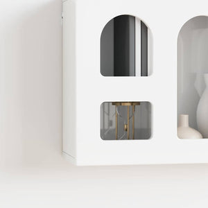 Hängande skåp Högblanka vita 60 x 20 x 40 cm Konstruerat trä