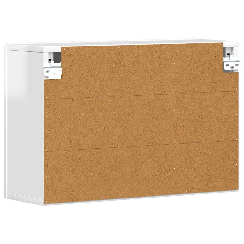 Hängande skåp Högblanka vita 60 x 20 x 40 cm Konstruerat trä