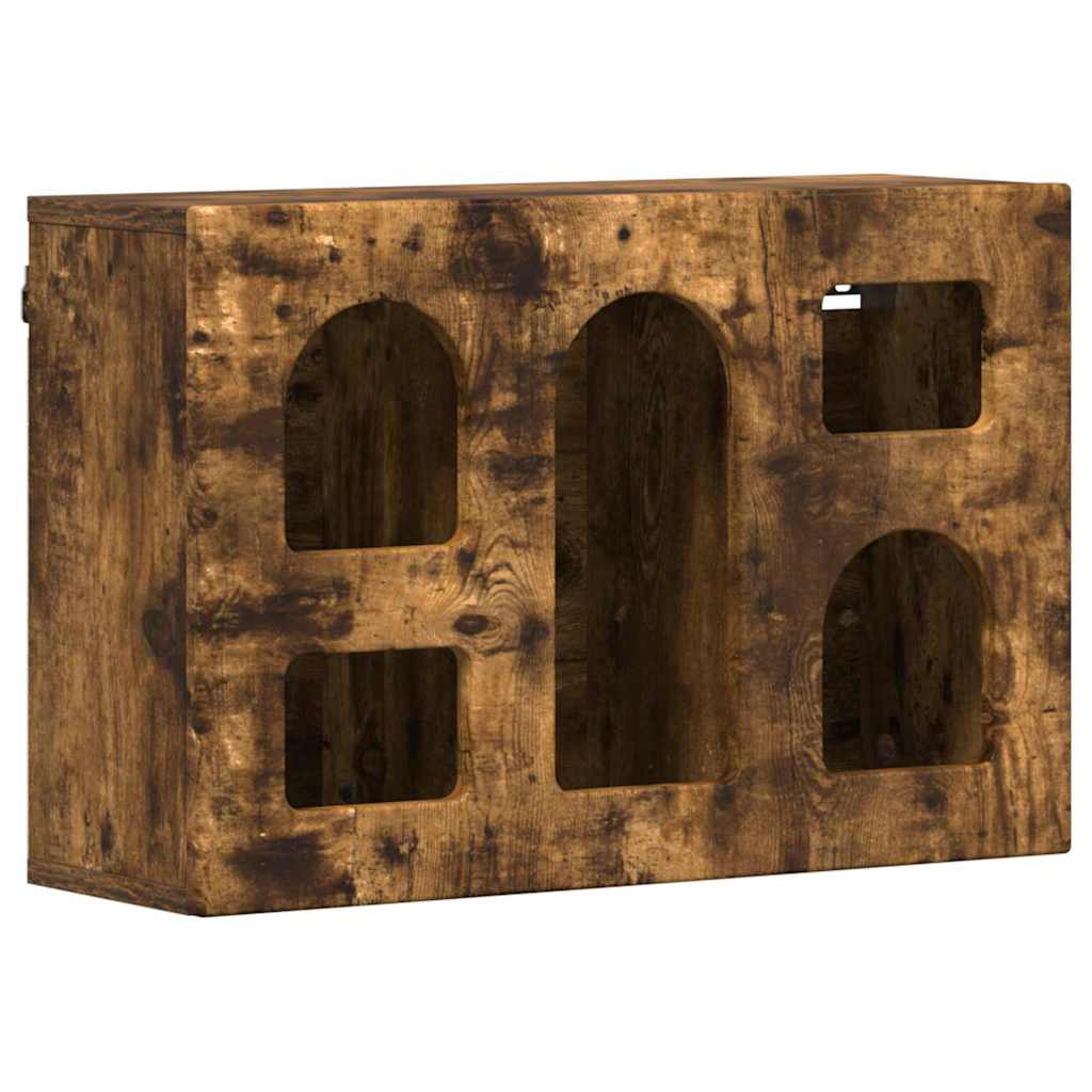 Hängande skåp med hylla Rökt ek 60 x 20 x 40 cm Konstruerat trä