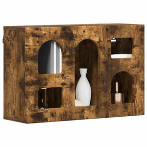 Hängande skåp med hylla Rökt ek 60 x 20 x 40 cm Konstruerat trä