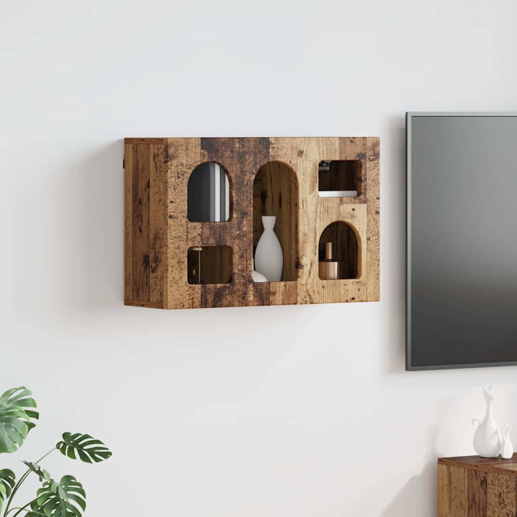 Hängande skåp Gammalt trä 60 x 20 x 40 cm Konstruerat trä