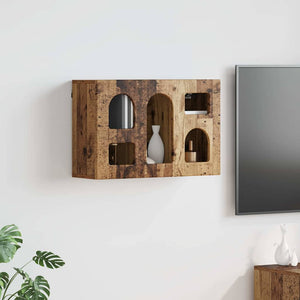 Hängande skåp Gammalt trä 60 x 20 x 40 cm Konstruerat trä