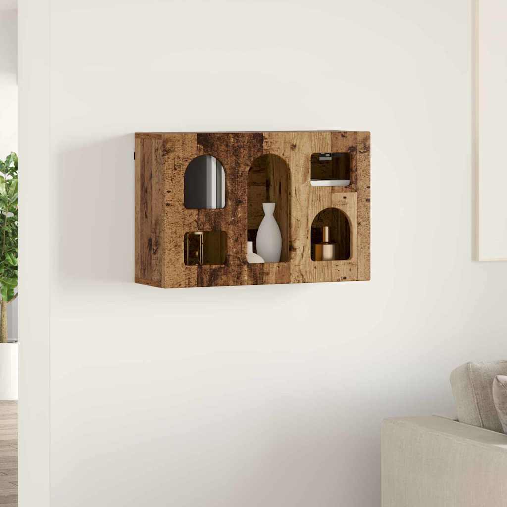 Hängande skåp Gammalt trä 60 x 20 x 40 cm Konstruerat trä