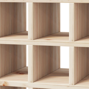 Vinställ 2 pcs Naturfärg 56 x 25 x 56 cm Massiv furu