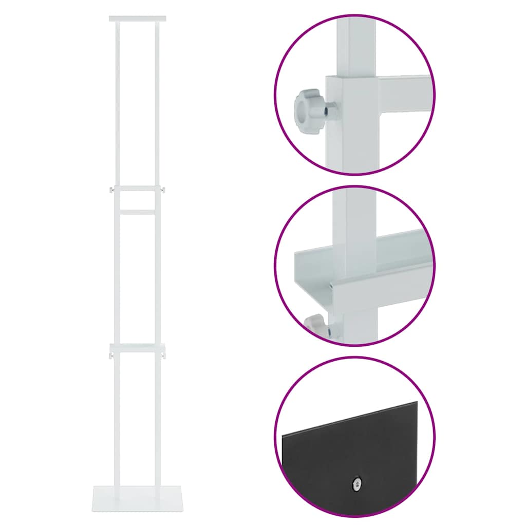 Mässmontrar 2 pcs Vit 30 x 24 x 208 cm Järn