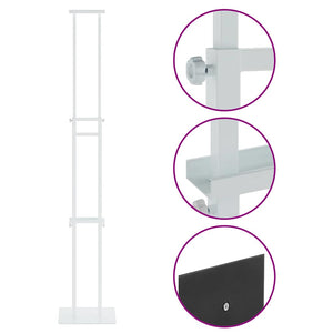 Mässmontrar 2 pcs Vit 30 x 24 x 208 cm Järn