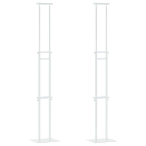 Mässmontrar 2 pcs Vit 30 x 24 x 208 cm Järn