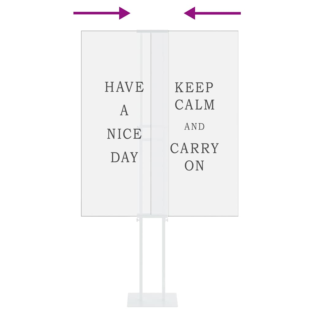 Mässmontrar 2 pcs Vit 30 x 24 x 208 cm Järn